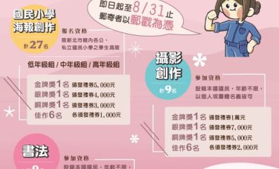 114年婦幼安全「國民小學海報創作」、「攝影創作」及「書法創作」比賽